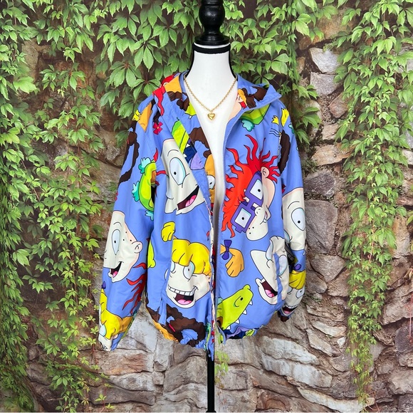 RARE MEMBERS ONLY X RUGRATS Hooded Windbreaker, M - Picture 3 of 16